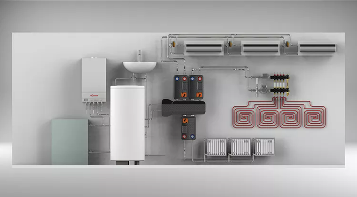 Ajustando o misturador termostático de mistura múltiplo Underfloor da bomba da água do sistema de aquecimento