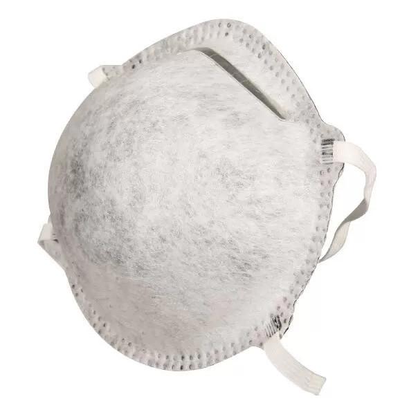 Conical Shaped Disposable Dust Mask , Cupped Face Mask Double Elastic Headband