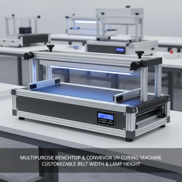 MULTIPURPOSE BENCHTOP & CONVEYOR UV CURING MACHINE -CUSTOMIZABLE BELT WIDTH & LAMP HEIGHT
