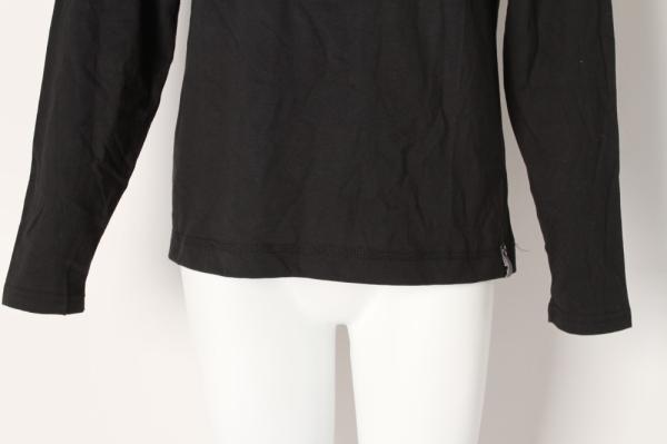 Black Elastic Ladies Casual Sweatshirts 95% cotton Long Sleeve Pullover Shirts