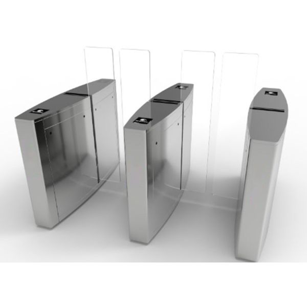 Stainless Steel Frame Access Control Turnstile with Acrylic Arm and IP44 Rated BLDC Motor Sliding Barrier Gate