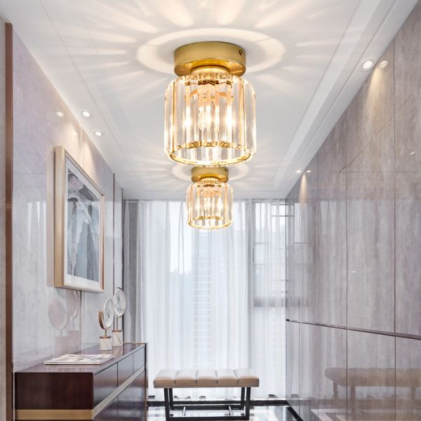 LED Ceiling Lamp Corridor Porch Lamp Crystal Aisle Lamp Entry American Balcony lght(WH-CA-86)