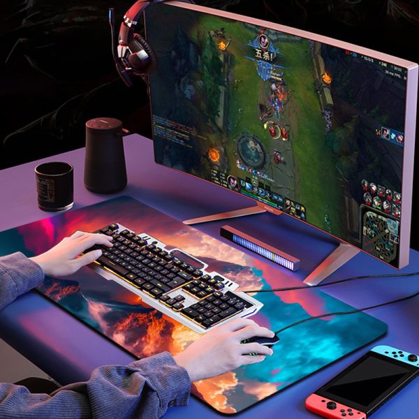Gaming Style Custom Gaming Mouse Pads Xxxl 40x90 For EOM ODM With Edging Packaging