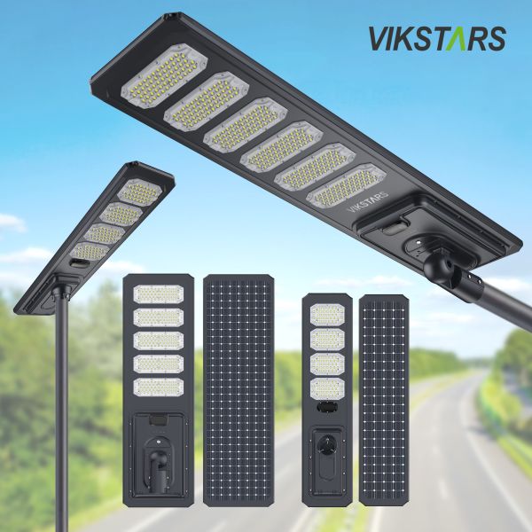 Nuevo 100W 200W 300W 400W 500W All In One Aluminio Luz solar de calle para mayoristas