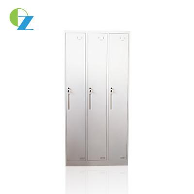 0.5mm Three Doors KD Steel Clothes Cabinet For Supermarket Staff
