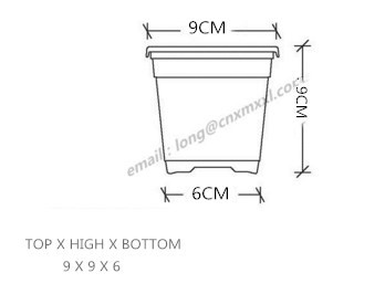 Dia цветочных горшков 6cm высокорослого поколения 9cm пластиковый повторно использовал баки питомника