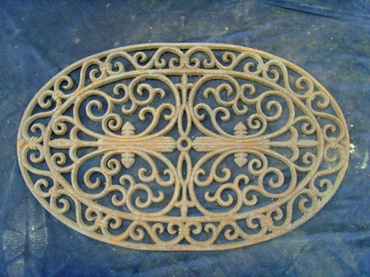 Durable Metal Art Iron Door Mats Outdoor Decorative Metal Entrance Mat