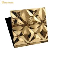Hoja en relieve de acero inoxidable con fuerte efecto decorativo y de moda para decoración de paredes y techos