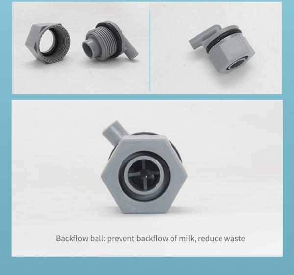 22mm Inner Diameter Prevents Milk Diversion Plastic Calf Nursing Nipple Valve For Smooth Calf Feeding