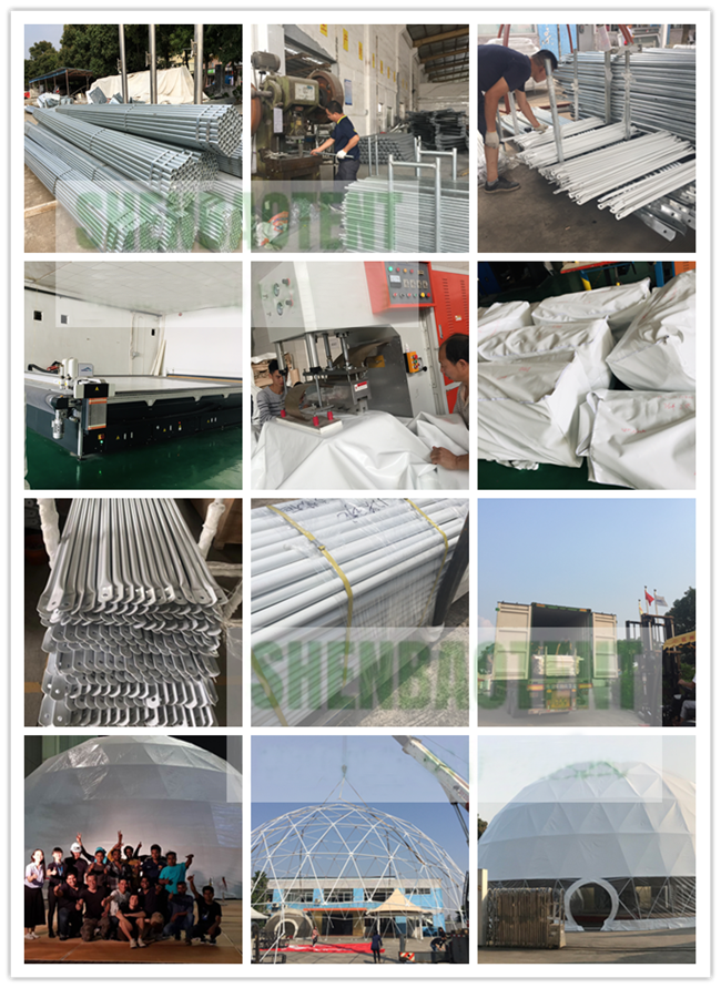 Outside Festival Geo Dome Tent 1000-2000 People Seats Big Event Stable