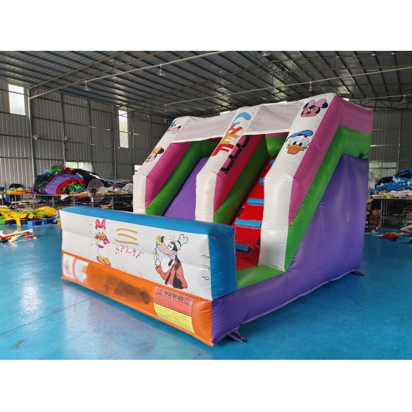 Commercial 0.55 Pvc Digital Printing Inflatable Dry Slide Mickey Mouse Cartoon Inflatable Castle For Outdoor For Kids