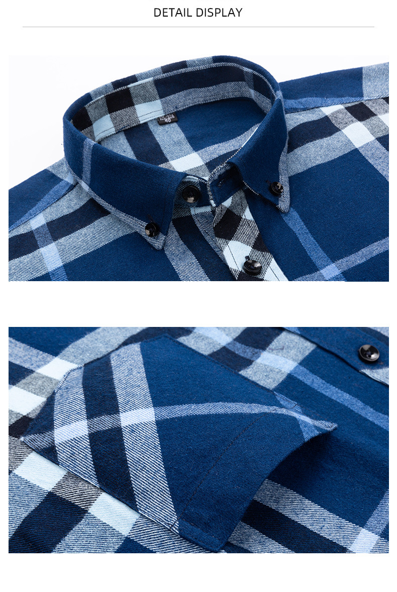 LCBZ мужская тканевая рубашка фланель длинный рукав рубашки на заказ дизайн для мужчин