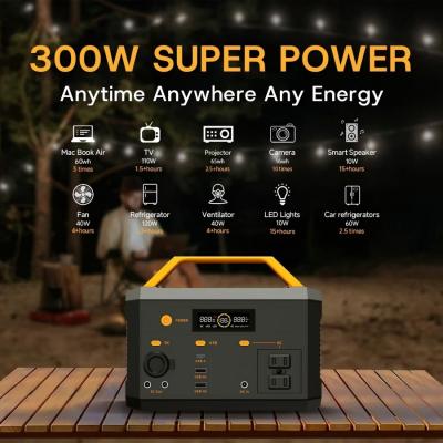 Lifepo4 Portable Solar Power Generator 300W Fast Charging Station