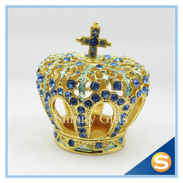 Luxury home decoration Crown shape wedding gifts personal Trinket box display SCJ273