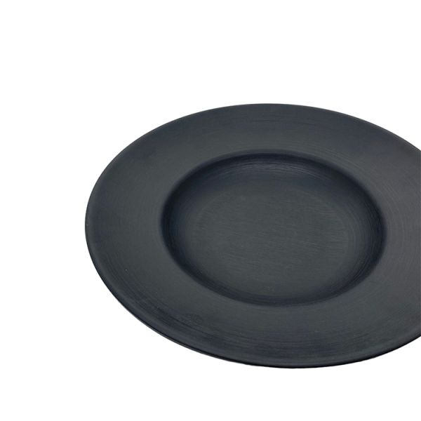 10 Inch Rice Melamine Soup Bowl Brim Shape Anti Scratch Matte Black