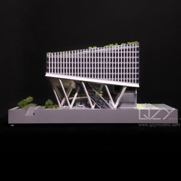 1:150 Scale 3D Print Architectural Model with Conceptual Minimalism Style and Acrylic Material for Display