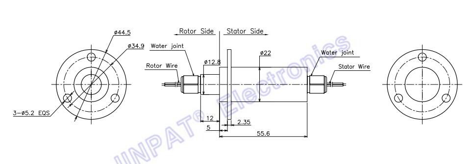 Капсула Слип Ринг 2 схемы IP68 100rpm LPC-0206-IP68
