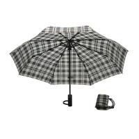 Fim aberto automático de dobramento do guarda-chuva do eixo três brancos pretos do metal da grade 8mm