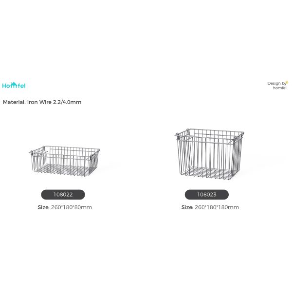 Stainless Steel Wire Mesh Storage Baskets For Bedroom Organization