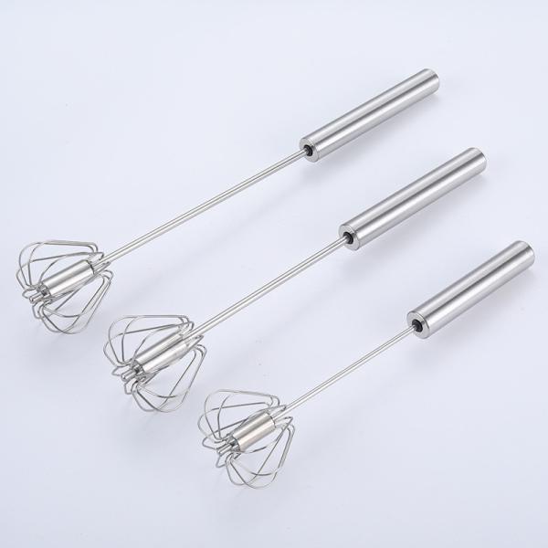 Customized Color Hand Push Mixer Cream Whipper Rotating Semi-Automatic Stainless Steel Egg Beater