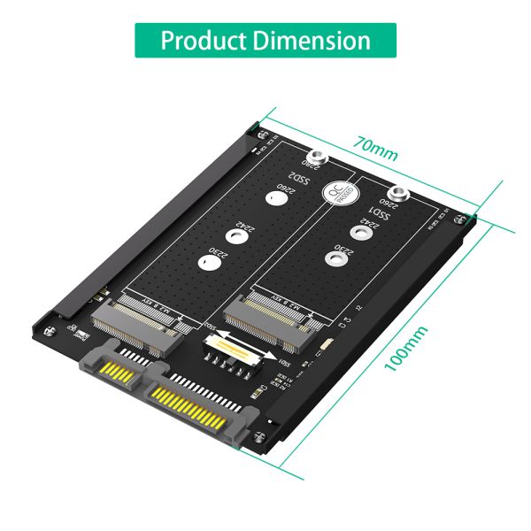 Dual M.2 B Key/B&M Key SSD to 2.5