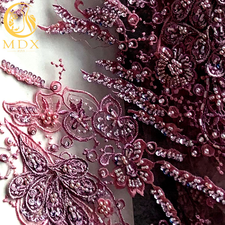ширина 140cm зашить Applique шнурка свадьбы 3D вышивки ткани шнурка Multicolor
