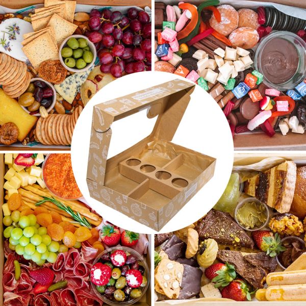 Eco Friendly Window Gift Box Picnic Hamper Snack Platter With Donuts Fruits Pastries Burgers Afternoon Tea Set