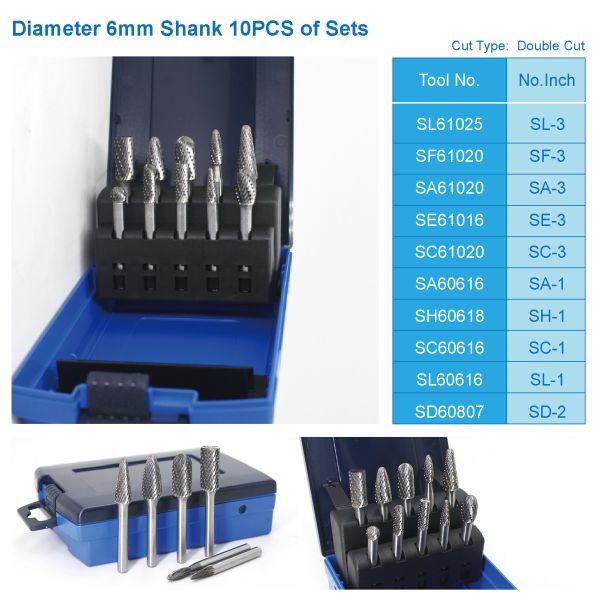 Набор высокоточного резки вольфрамового карбида для шлифования полировки