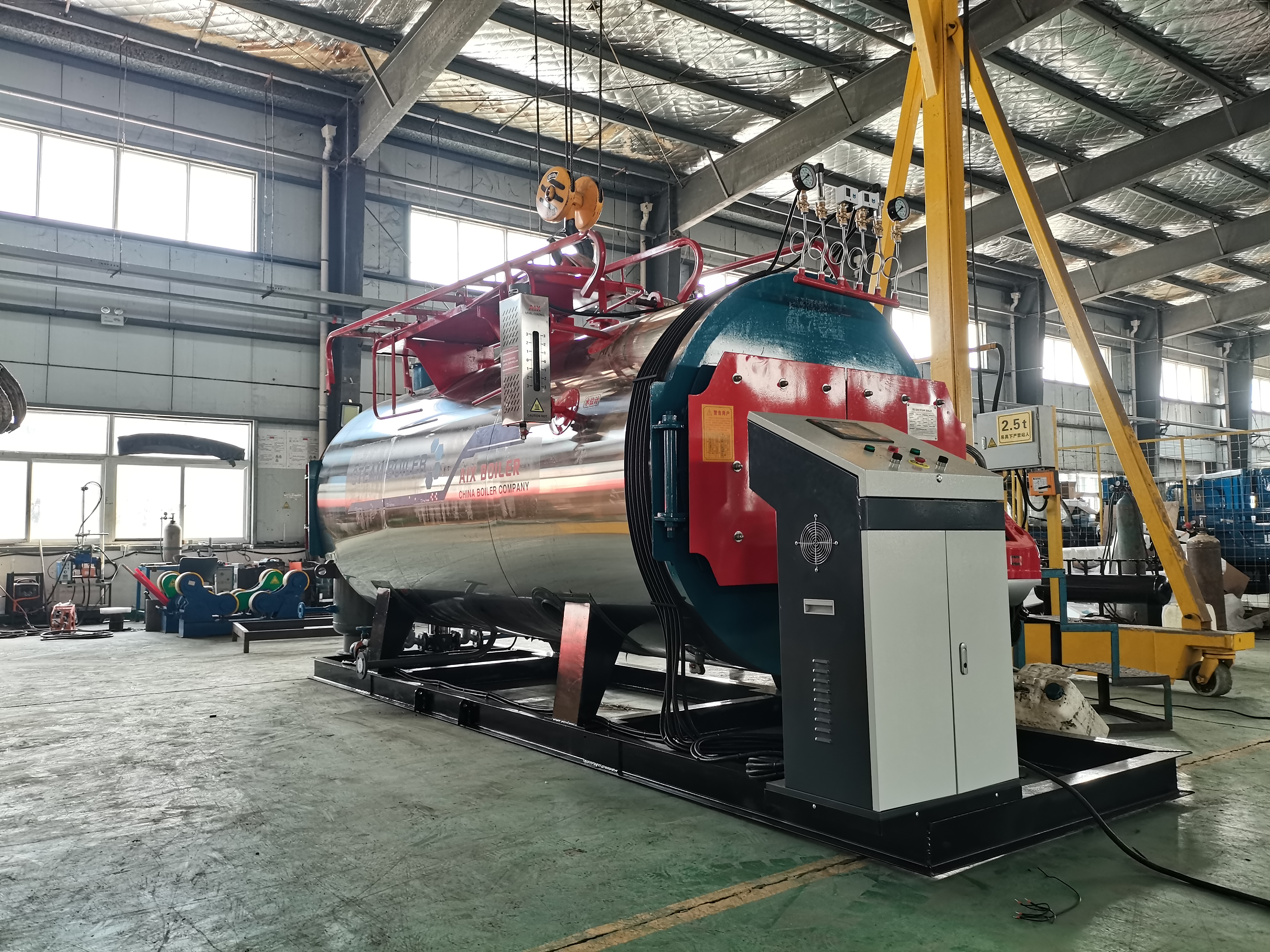30Ton Three Pass Fire Tube Industrial Steam Boiler High Efficiency
