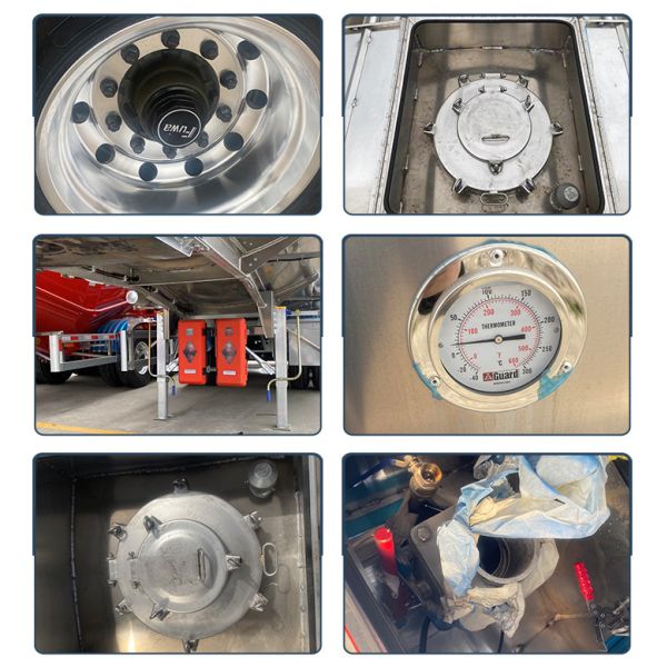 3-Axles Aluminum Carbon Stainless Steel Liquid Storage Semi Trailer Fuel Tank Trailer
