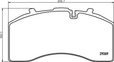 WVA 29158/29269 Disc Brake Pads for Mercedes  Benz/ SAF