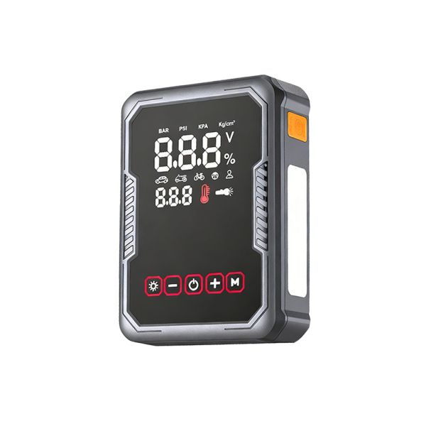 Portable 3 In 1 Jump Starter With Tyre Inflator 12V Car Emergency Starter With SOS Warning Light
