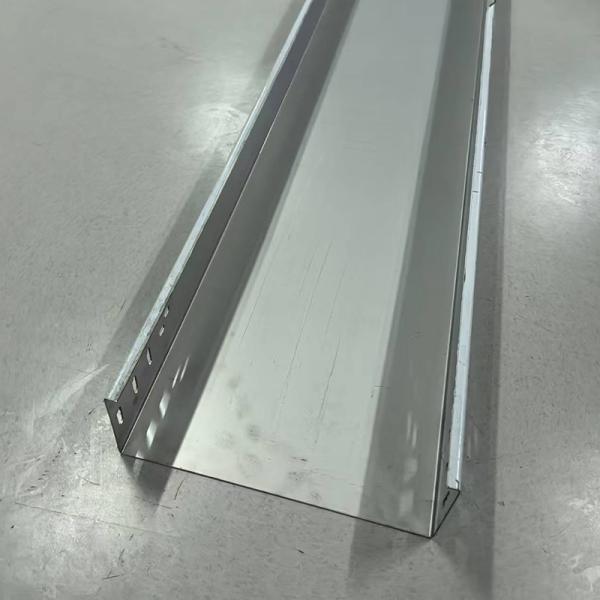 Silver Stainless Steel Cable Tray Industrial Wall Mounted Or Suspended 50mm-1000mm Height