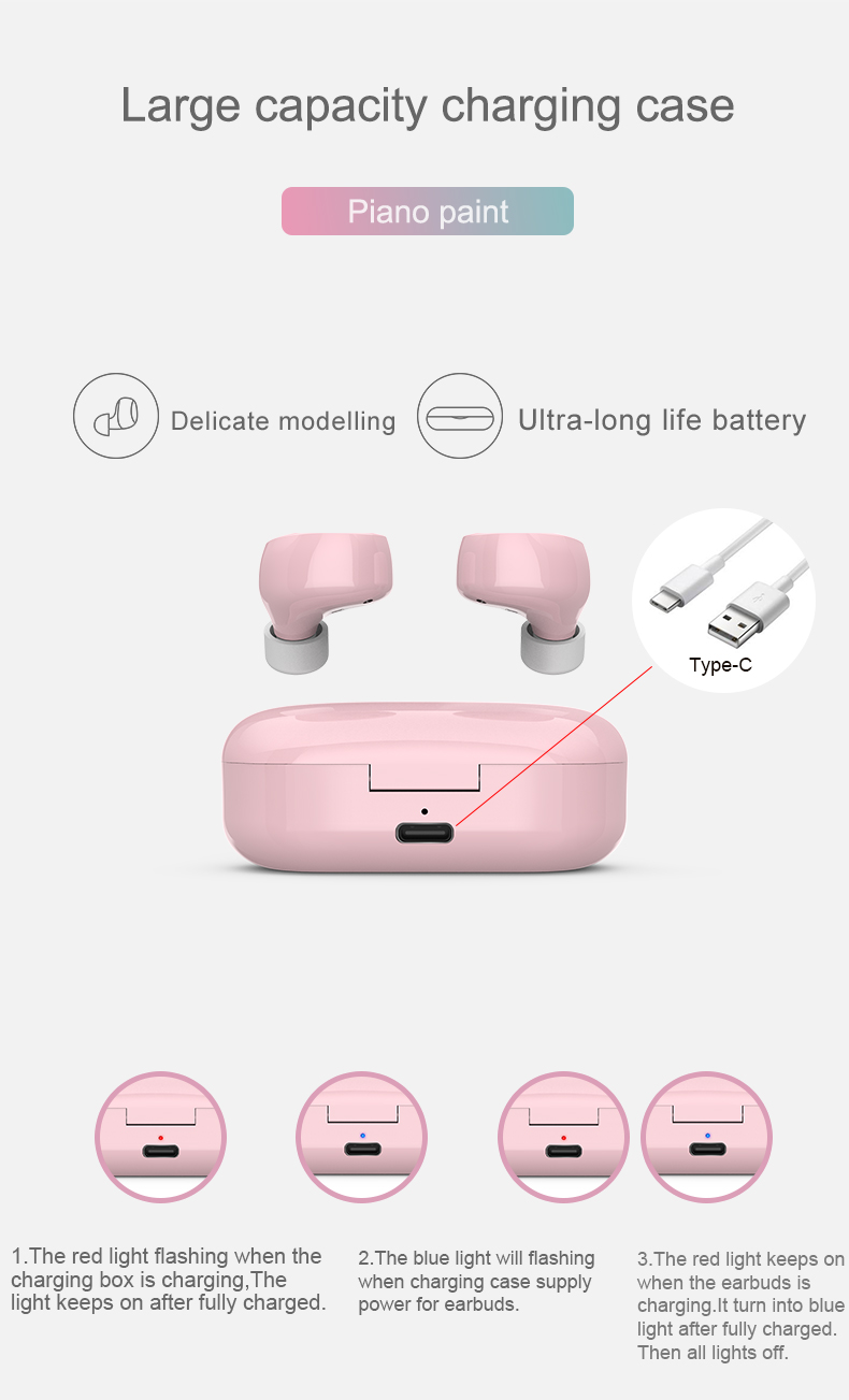 Шлемофон Bluetooth мини Tws беспроводных наушников BT5.0 невидимый