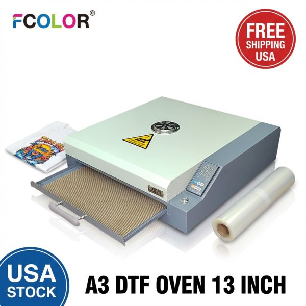 FREE SHIPPING A3 DTF Curing Oven USA Warehouse 13 Inch Automatic Timer for DTF Powder Shaker Machine