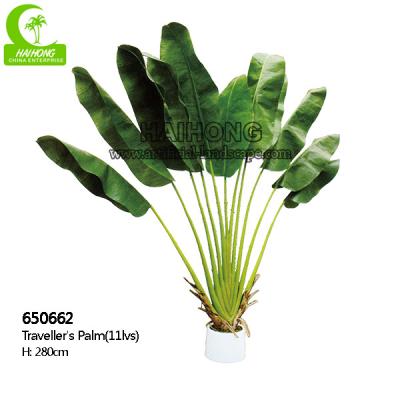 Ajardinar do jardim da planta do tamanho da palma do viajante 280cm artificial bonito grande e decoração interna