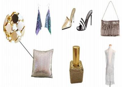 Golden / Silver Sequin Fabric Smooth Surface Various Colors For Shoes Decoration