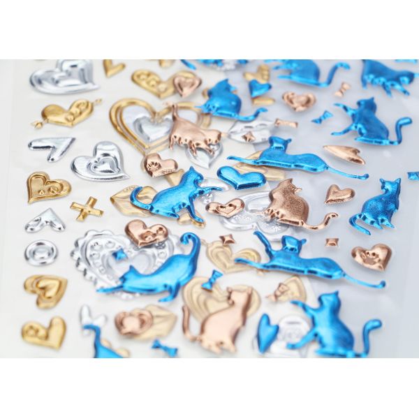 Personalized Foil Stickers 3D embossing decorative puffy sticker kids sticker printing