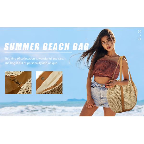 Straw Bags for Women Summer Beach Woven Tote Hobo Handbag Casual Straw Shoulder Bags for Travel Vocation