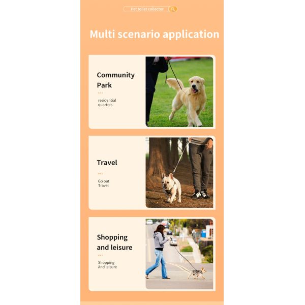 Accesorios para mascotas de plástico Eco-friendly Portable Poop Scooper para perros Naranja