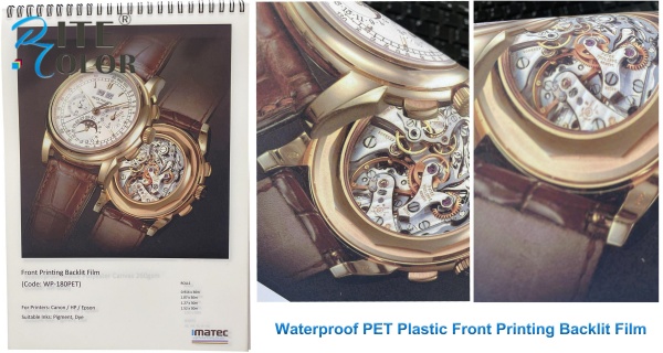 Impressão a jato de tinta retroiluminada Matte PET Film Rolls para Light Box / Poster Banner