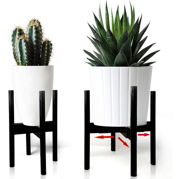 Flower/Green Plant Used Modern Design Bamboo Solid Acacia Wood Plant Pot Stand Holder