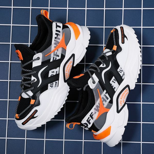 Men's Breathable Mesh Walking Sneakers with Anti Slip Outsole and PVC Sole for Casual Wear