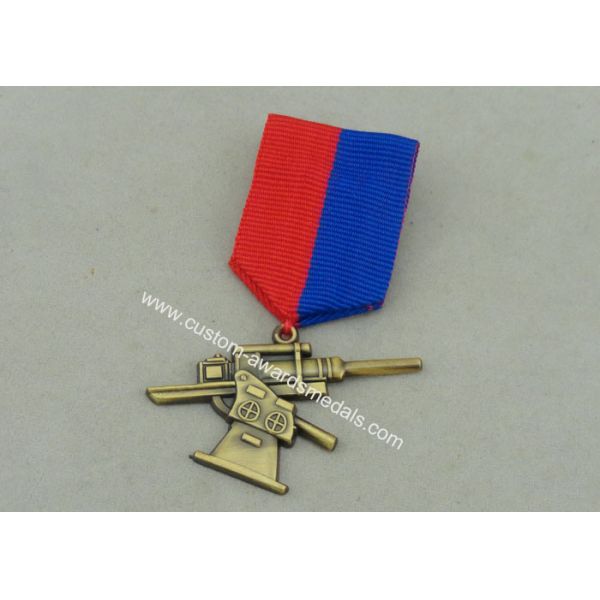 Antique Gold Awards Medals , Zinc Alloy Die Casting Military 3D Awards Medal