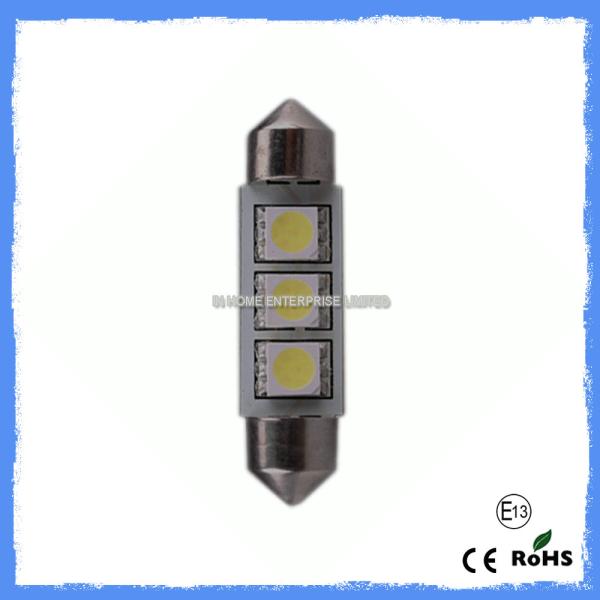 3 Chip 5050 RA>85 360° LED License Plate Light 12V 36MM Festoon Auto Parts