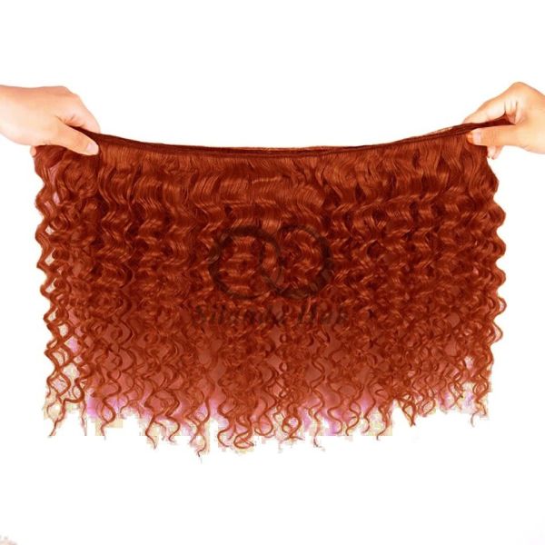 Ginger Orange Deep Wave Remy Human Hair Bundles Sew In Weave Bundles Brazilian Bundle Deals