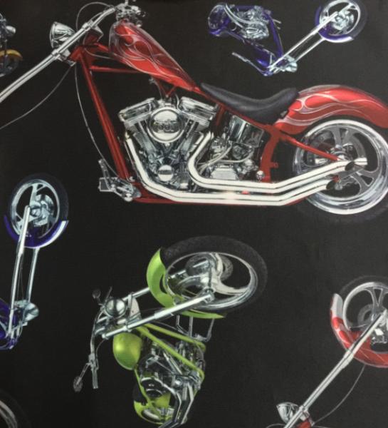 New Printing !  100% cotton MOTORCYCLE Pattern for casual clothing Jacquard knitted fabric