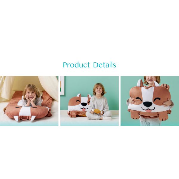Brown Dog Toddler Nap Mat with Pillow & Blanket 60