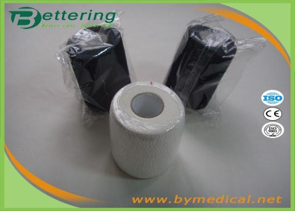 Black Colour Easy hand tear Cotton Elastic adhesive bandage lightplast stretch tape light EAB finger wrapping tape