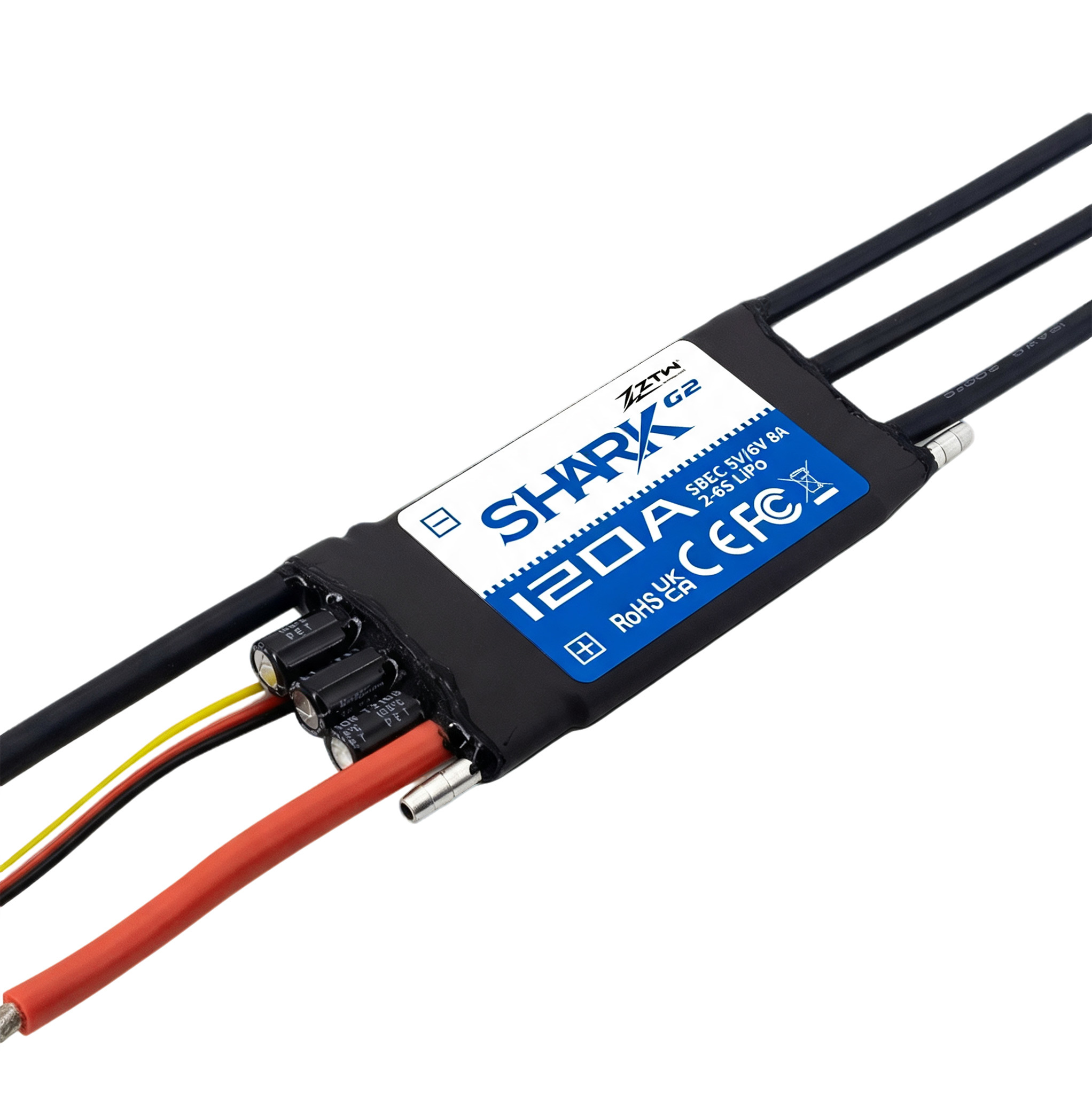 120A ESC ZTW Shark G2 4S-6S Large RC Boats 120A Speed Controller